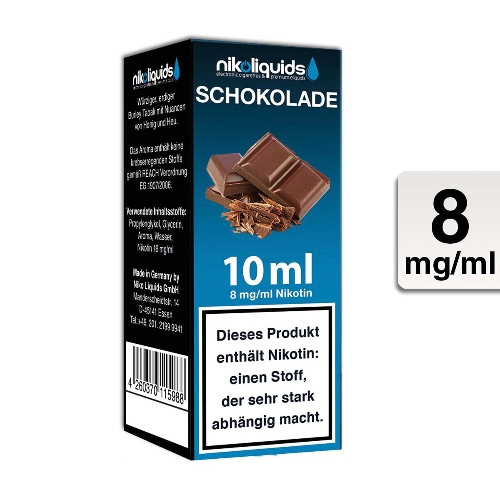 E-Liquid NIKOLIQUIDS Schokolade 8 mg