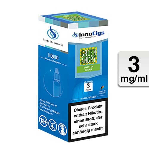 E-Liquid INNOCIGS Green Angry Limetten Aroma 3 mg