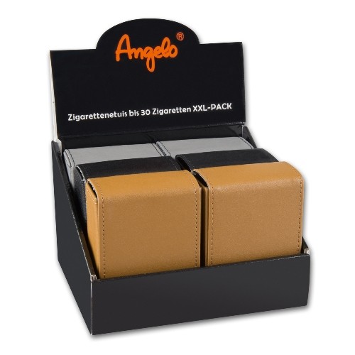 Zigarettenetui Zigaretten Box Dose mit blauen Wildleder Design  zum Aktionspreis