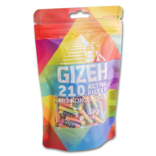 Gizeh Aktiv Filter Rainbow 6mm Tüte