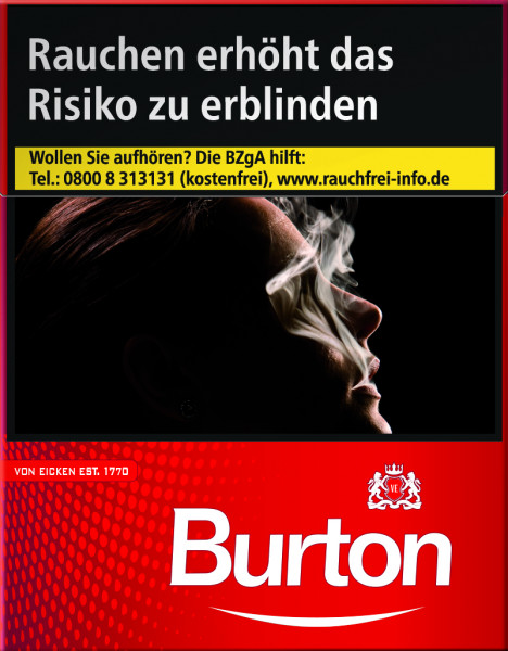 Burton Zigaretten Red Big Pack Stange