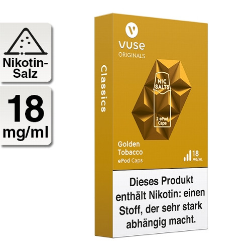 E-Kartusche VUSE ePod Golden Tobacco Nic Salts 18mg