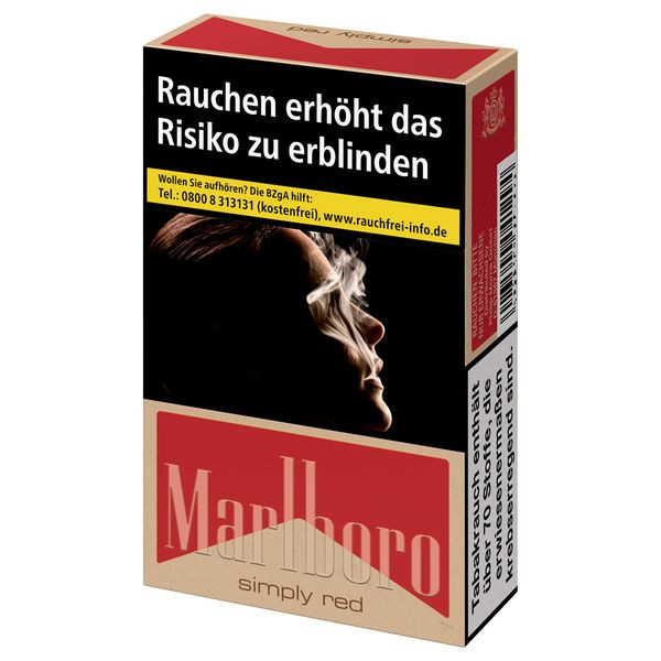 Marlboro Zigaretten Simply Red Original Pack Stange