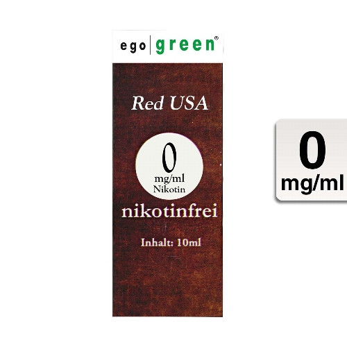 E-Liquid EGO GREEN Red USA Tobacco 0 mg