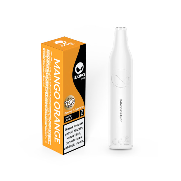 Waka Mini Einweg E-Zigarette Mango Orange 18mg