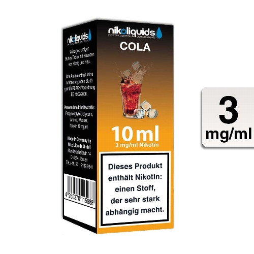 E-Liquid NIKOLIQUIDS Cola 3 mg
