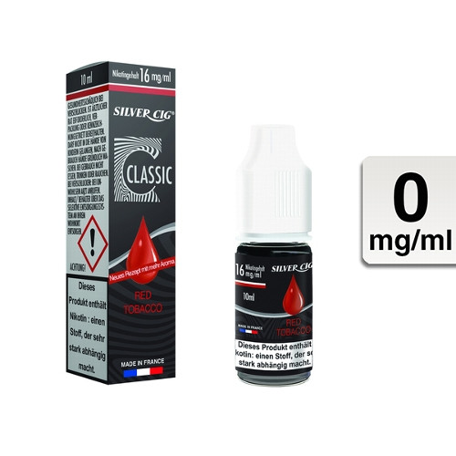 E-Liquid SILVERCIG Red Tobacco 0 mg