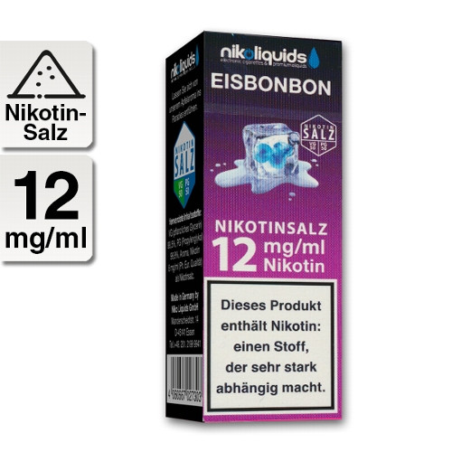 E-Liquid Nikotinsalz Nikoliquids Eisbonbon 12 mg