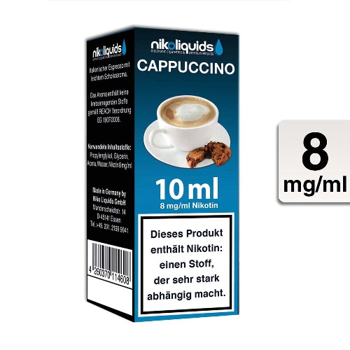 E-Liquid NIKOLIQUIDS Cappuccino 8 mg