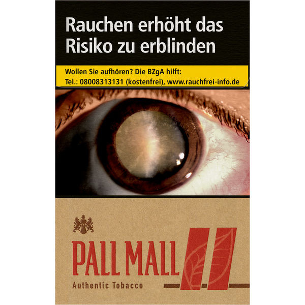 Pall Mall Zigaretten Red Authentic Tobacco Original Pack Stange
