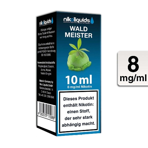 E-Liquid NIKOLIQUIDS Waldmeister 8 mg