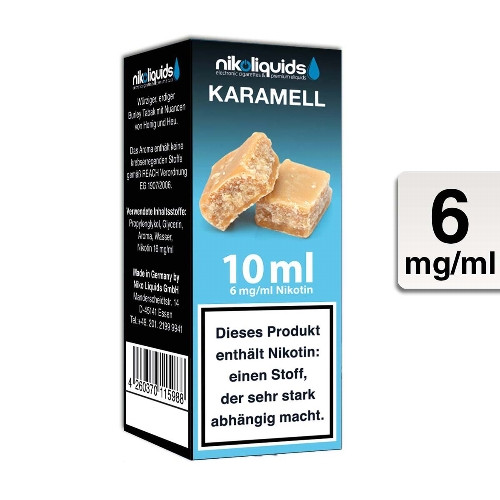 E-Liquid NIKOLIQUIDS Karamell 6 mg