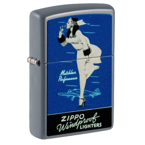 ZIPPO chrom poliert Windy Design mit Handy Halter