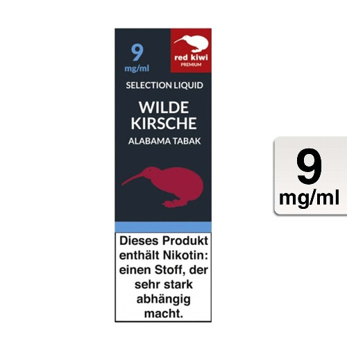 E-Liquid RED KIWI Selection Wilde Kirsche Alabama Tabak 9 mg