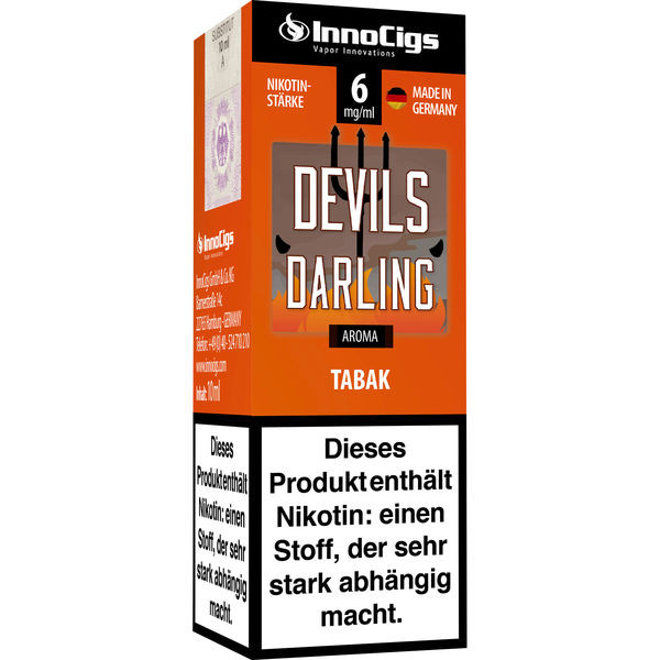 E-Liquid INNOCIGS Devils Darling Tabak Aroma 6 mg