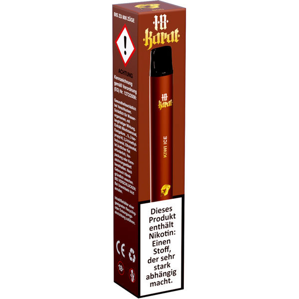 Vqube 18Karat Einweg E-Zigarette Kiwi Ice 16 mg