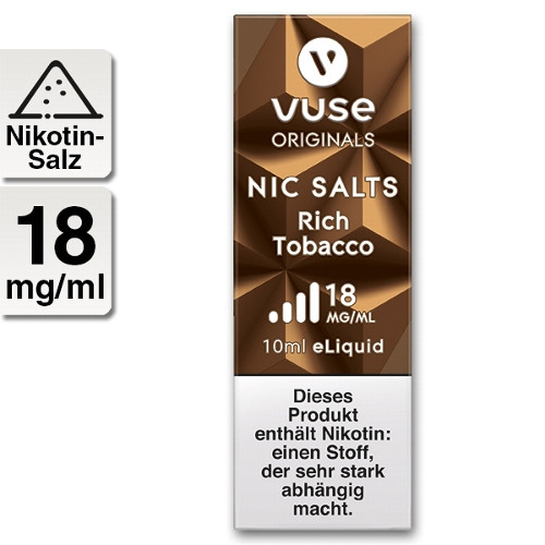 E-Liquid VUSE Bottle Rich Tobacco Nic Salts 18mg