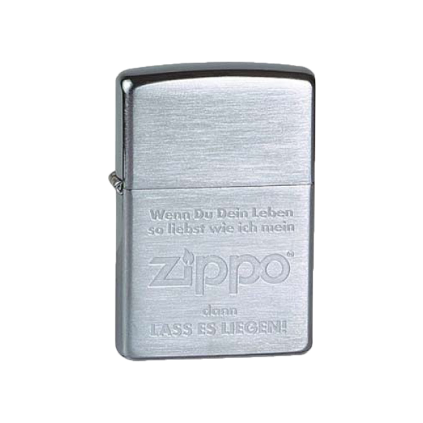 Zippo - chrom gebürstet Wenn du dein Leben...
