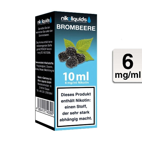 E-Liquid NIKOLIQUIDS Brombeere 6 mg