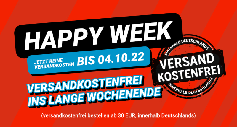 Happy Week - Versandkostenfrei bestellen ab 30 EUR