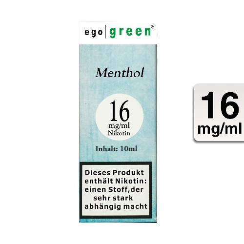 E-Liquid EGO GREEN Menthol 16 mg