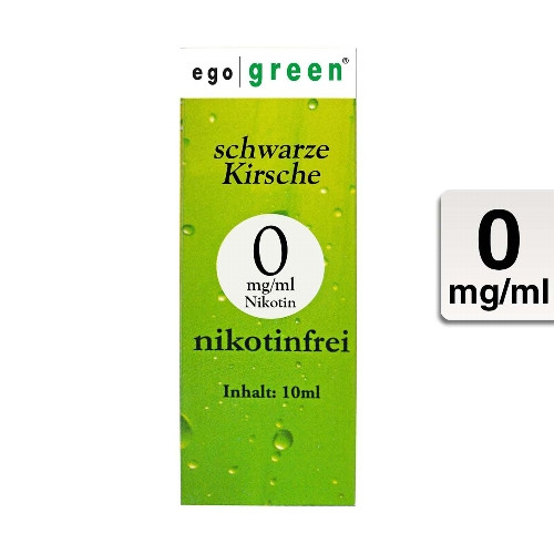 E-Liquid EGO GREEN schwarze Kirsche 0 mg