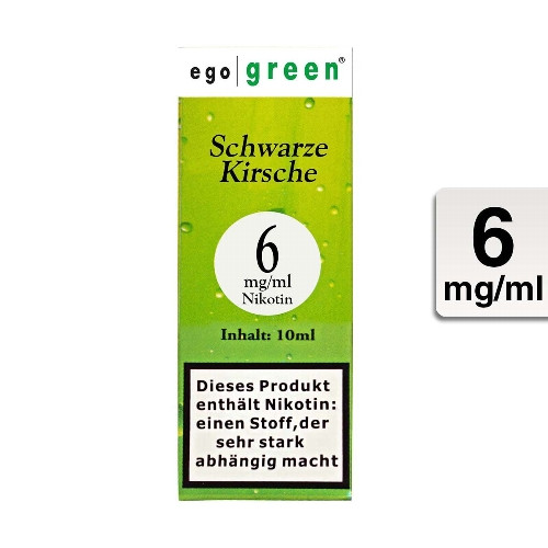E-Liquid EGO GREEN schwarze Kirsche 6 mg