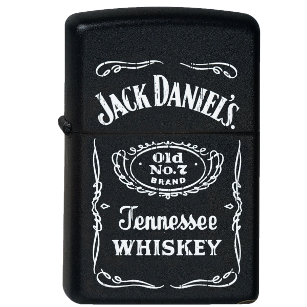 Zippo schwarz matt Jack Daniels Old No7 Brand