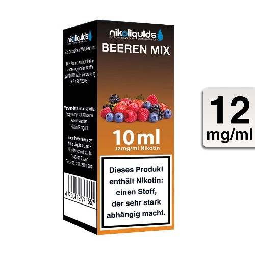 E-Liquid Nikoliquids Beeren Mix 12 mg 70 Pg/30 Vg