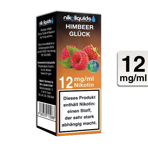 E-Liquid NIKOLIQUIDS Himbeerglück 12 mg