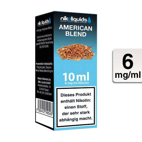 E-Liquid NIKOLIQUIDS American Blend 6 mg