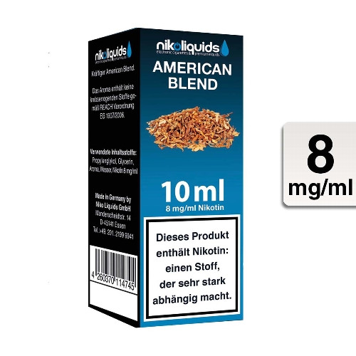 E-Liquid NIKOLIQUIDS American Blend 8 mg