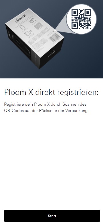Ploom Seriennummer scannen