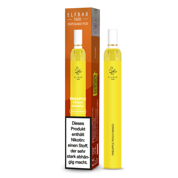 Elfbar T600 Einweg E-Zigarette Pineapple Peach Mango 20mg