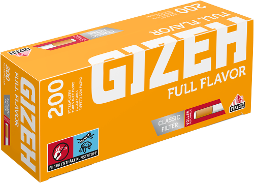 Gizeh Filterhülsen Full Flavour 200 Stück Packung