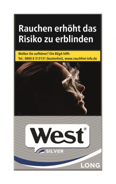 West Zigaretten Silver 100 Original Pack Stange