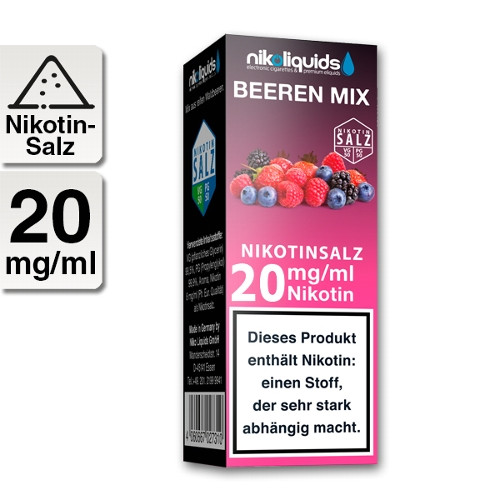 E-Liquid Nikotinsalz NIKOLIQUIDS Beeren Mix 20 mg