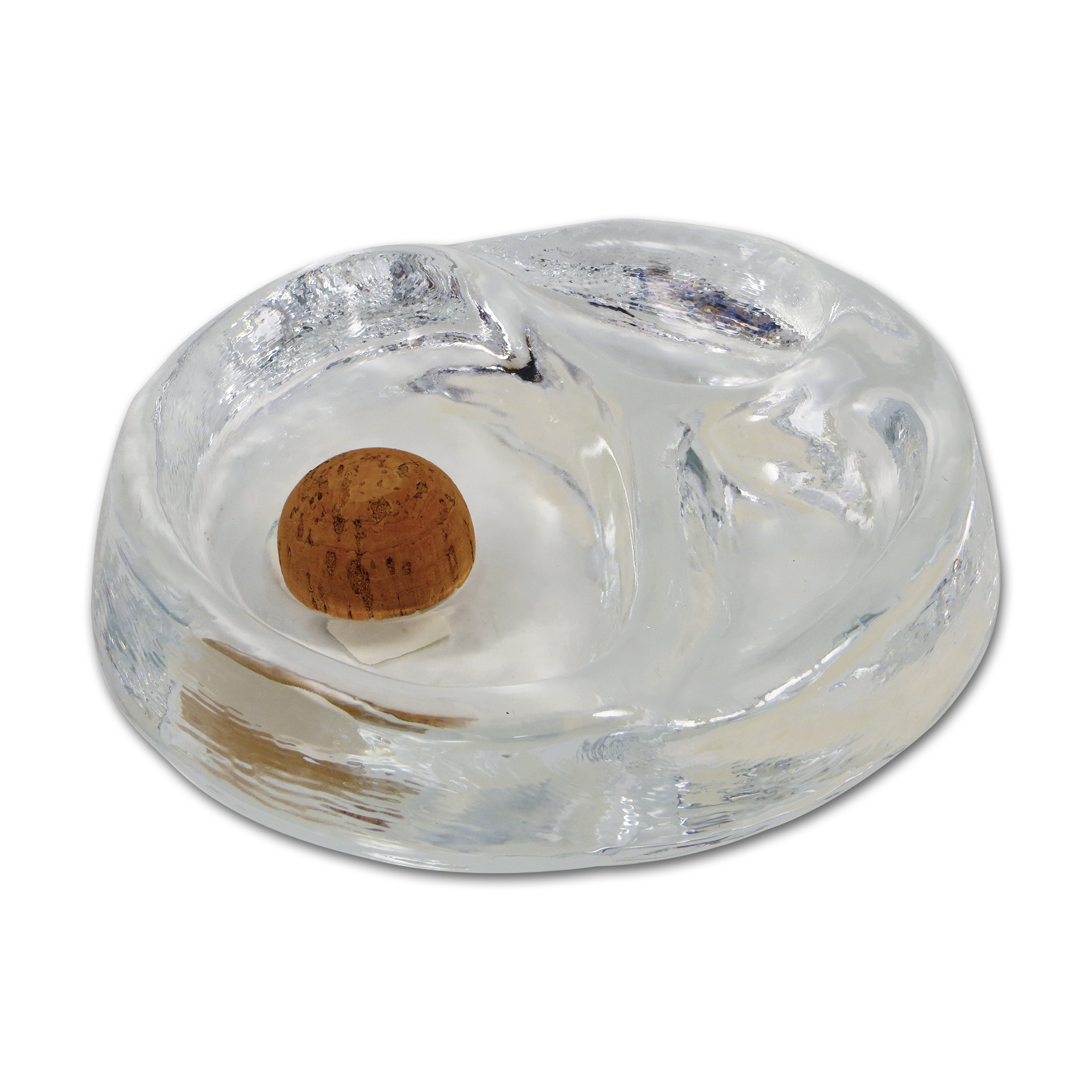 Pfeifen-Aschenbecher Keramik schwarz//braun oval