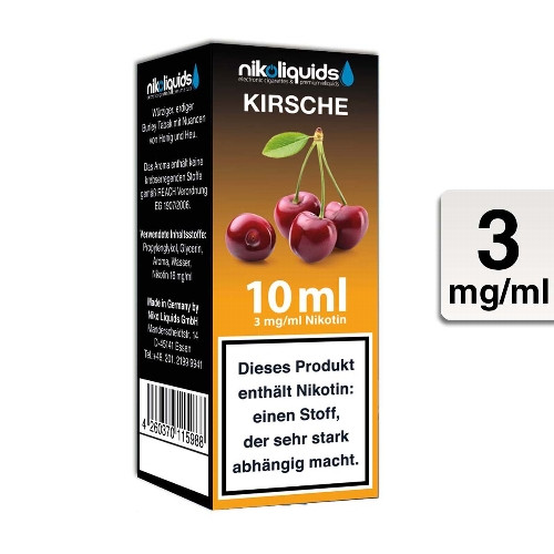 E-Liquid Nikoliquids Kirsche 3 mg 70 Pg 30 Vg