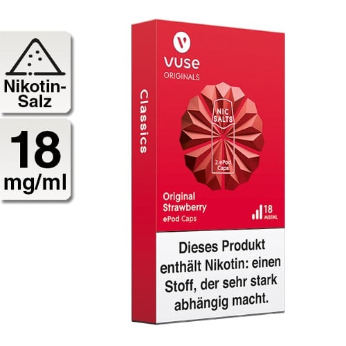 E-Kartusche VUSE ePod Original Strawberry Nic Salts 18mg