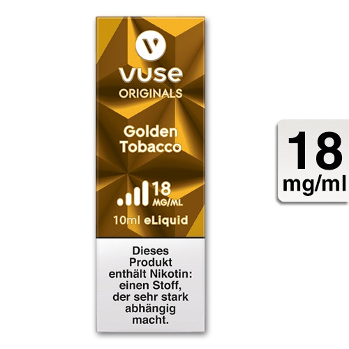 E-Liquid Vuse Bottle Golden Tobacco 18mg