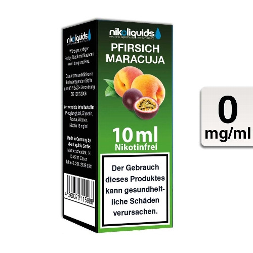 E-Liquid Nikoliquids Pfirsich-Maracuja 0 mg 70 Pg 30 Vg