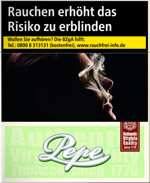 Pepe Zigaretten Bright Green Maxi Pack
