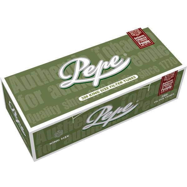 Pepe Green King Size Filterhülsen 200 Stück Packung