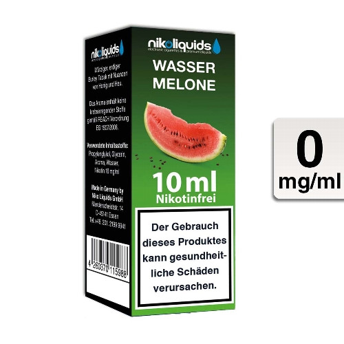 E-Liquid NIKOLIQUIDS Wassermelone 0 mg
