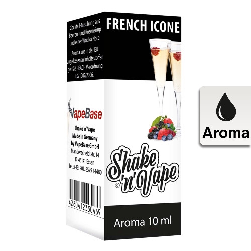 E-Liquid-Aroma VAPEBASE French Icone Beeren, Rosinensirup und Wodka