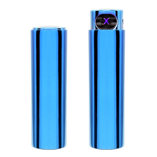 Feuerzeug Batterie COZY X-Spark Lichtbogen Lipstick icy blau USB