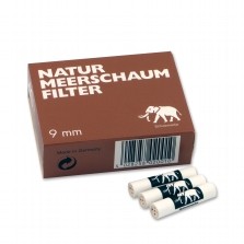 Pfeifenfilter Naturmeerschaum White Elephant 9mm 40er Packung