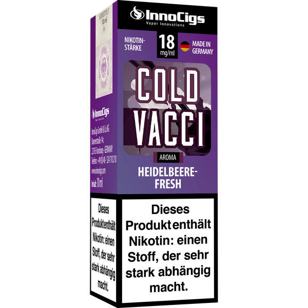 E-Liquid Innocigs Cold Vacci Fresh Heidelbeere Aroma 18 mg Nikotin