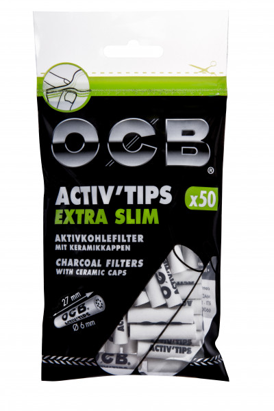 OCB Activ Tips Extra Slim 50 Stück Beutel